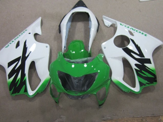 White Green 1999-2000 CBR600 F4 Motorcycle Fairings