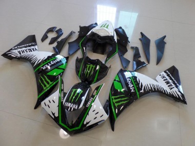 White Green Big Monster 2012-2014 YZF R1 Motorcycle Fairings