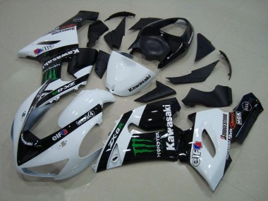 White Monster 2005-2006 ZX6R Motorcycle Fairings