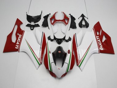 White Red 2011-2014 Ducati 1199 Motorcycle Fairing