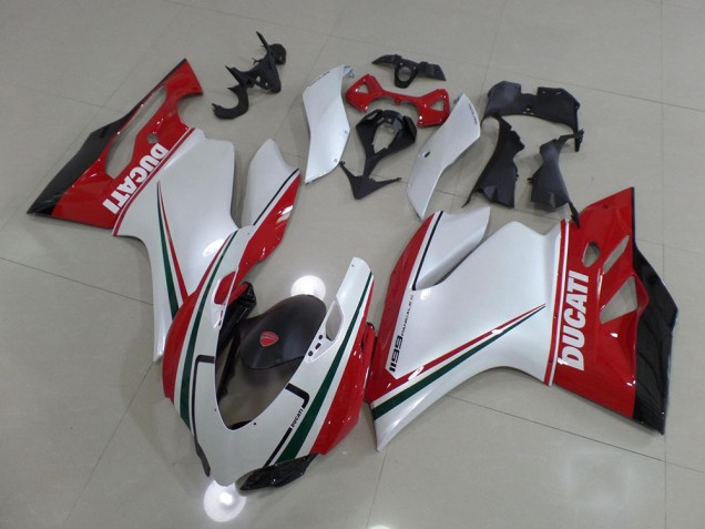 White Red 2011-2014 Ducati 1199 Motorcycle Fairings