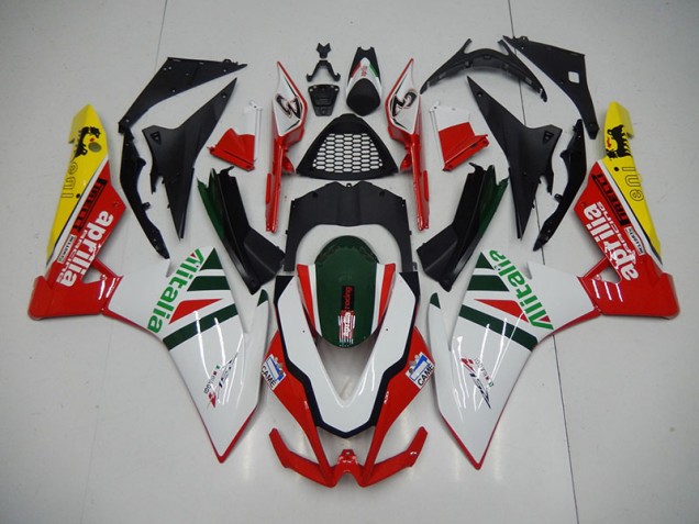 White Red Alitalia 2009-2015 RSV4 Motorcycle Fairings