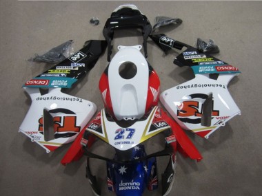 White Red Blue 27 2003-2004 CBR600RR Motorcycle Fairings