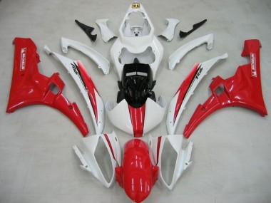 White Red Michelin 2006-2007 YZF R6 Motorcycle Fairings