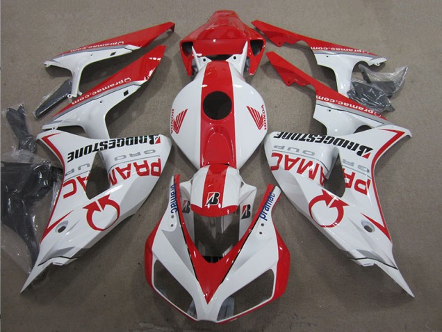 White Red PRAMAC 2006-2007 CBR1000RR Motorcycle Fairings