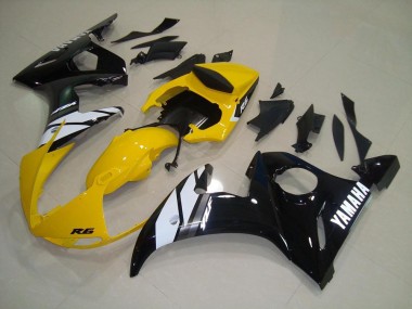 Yellow Black 2003-2005 YZF R6 Motorcycle Fairings