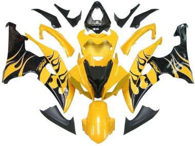 Yellow Black Flame R6 2008-2016 YZF R6 Motorcycle Fairings