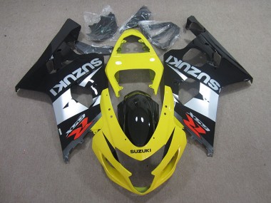 Yellow Black Silver 2004-2005 GSXR 750 Motorcycle Fairings