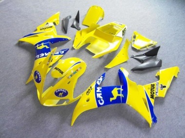 Yellow Blue Motul Camel 2003-2005 YZF R6 Motorcycle Fairings