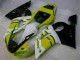 Yellow White 1998-2002 YZF R6 Motorcycle Fairings