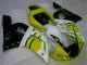 Yellow White 1998-2002 YZF R6 Motorcycle Fairings