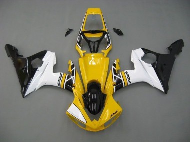 Yellow White Black 2003-2005 YZF R6 Motorcycle Fairings